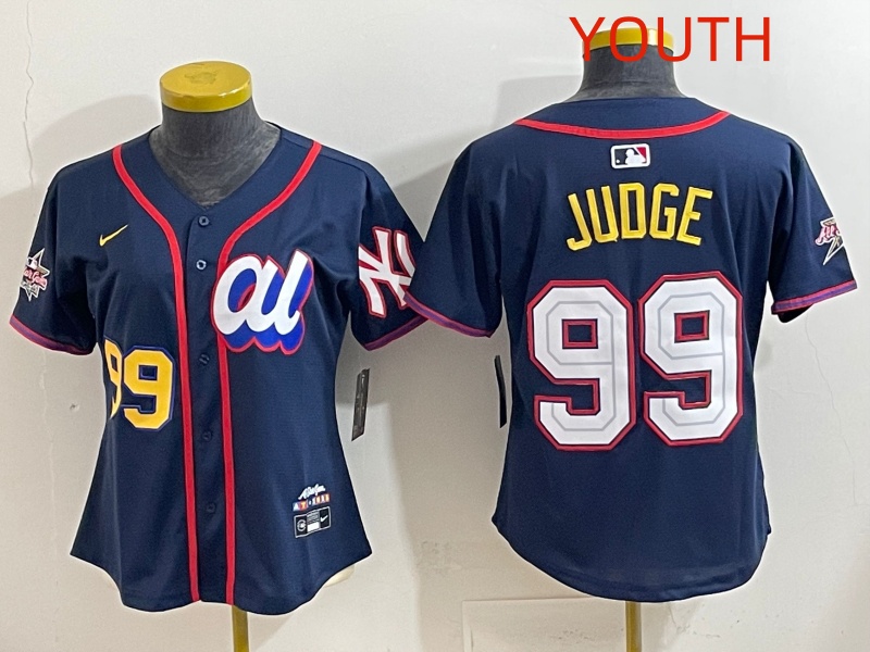 Youth 2025 New York Yankees #99 Judge dark Blue All star Nike MLB Jersey style 005